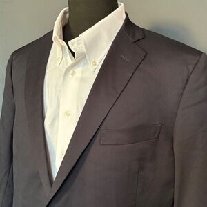 Brooks Brothers 1818 Regent Estrato Blazer | Size 44R | Black Italian Wool